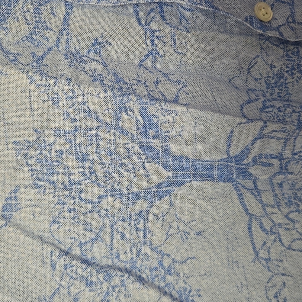 Margaritaville Island Reserve Blue Patterned Men's Shirt - Picture 6 of 12